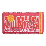 Tony&#39;s Chocolonely Caramel Cookie Milk Chocolate Bar