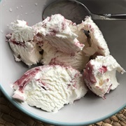 White Chocolate and Raspberry Ripple Ice Cream