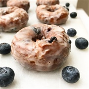 Apricot Iced and Blackberry Jam-Filled Blueberry Cruller (Wildberry Medley)