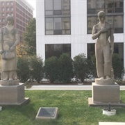 &#39;Peace&#39; and &#39;Harvest&#39; Sculptures