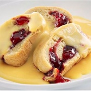 Jam Roly Poly With Custard