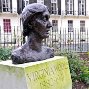 Virginia Woolf Bust, Tavistock Square Garden