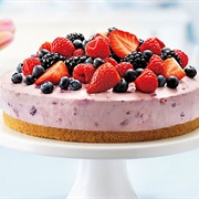 No-Bake Triple Berry Cheesecake