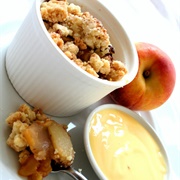 Apple and Peach Crumble
