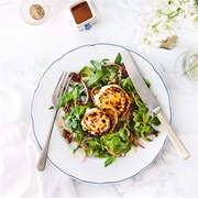 Grilled Goat Cheese and Bacon Salad