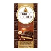 Dark Hazelnut and Salted Caramel Ferrero Rocher Chocolate Bar