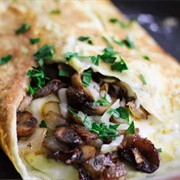 Cheese, Mushroom &amp; Onion Omelette