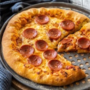 Pepperoni Stuffed-Crust Pizza