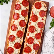 Bread With Tomato Sauce, Cheese and Pepperoni