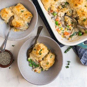 One-Skillet Chicken and Biscuits