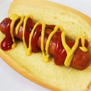Beef Hot Dog With Mustard