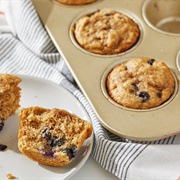 Whole Wheat Blueberry Muffin With Honey, and Cardamom