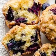 Homemade Lime and Blueberry Muffins