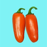 Orange Jalapeno Peppers
