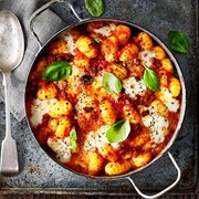 Tomato Mozzarella and Chorizo Gnocchi