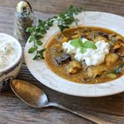 Greek Aubergine and Courgette Soup