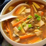 Hot and Sweet Vegetable and Tofu Soup