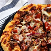 Bacon Double Cheese Pizza With Ground Beef