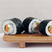 Salmon and Soft Cheese California Roll