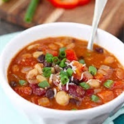 Homemade Five Bean Chilli Soup
