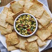 Crackers With Corn Salad