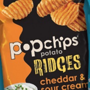 Popchips Ridges Cheddar &amp; Sour Cream