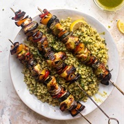 Chicken Skewers With Lemon Couscous