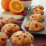 Homemade Cranberry and Orange Muffins