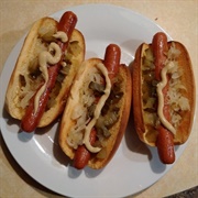 Double Dijon Hot Dog