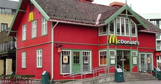 Mcdonald&#39;s Norwegian Menu