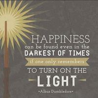 'Happiness Can Be Found Even in the Darkest of Times'-Albus Dumbledore.