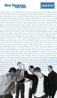 Oasis, Live Forever