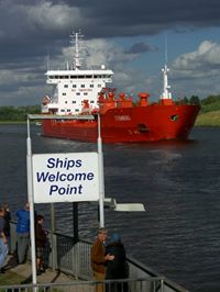 Schiffsbegrüßungsanlage in Rendsburg