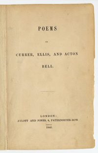 Poems by Currer, Ellis, and Acton Bell