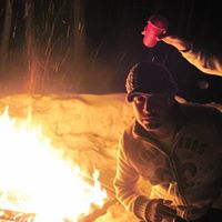 Drinking Around a Bonfire