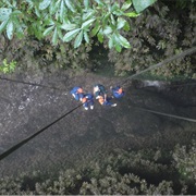 Canyoning Through the Lost World in the Underworld of Waitomo, New Zealand