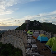 Slept on the Great Wall of China