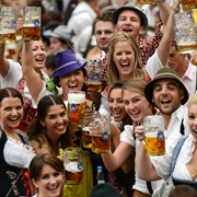 Drink Beer at Oktoberfest