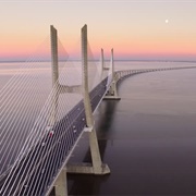 The Longest Bridge Vasco Da Gama Bridge, Lisbon, Portugal 🇵🇹