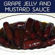 Little Smokies in Mustard and Jelly Sauce