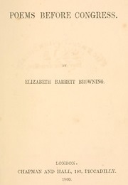 Poems Before Congress (Elizabeth Barrett Browning)
