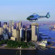 Fly in a Helicopter Over New York City