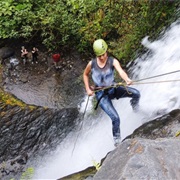 Canyoning in Piedra Blanca Falls in Bucay