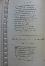 Ode on the Poetical Character (William Collins)