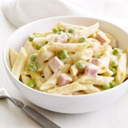 Four Cheese Pasta With Peas and Ham
