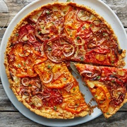 Tomato and Roasted Garlic Pizza Pie