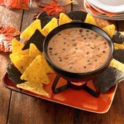 Spooky Halloween Cheese Dip and Chips