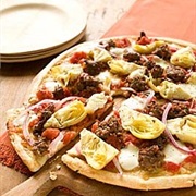 Sausage and Artichoke Pizza