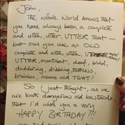 Write a Long Birthday Card