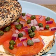 Smoked Salmon Cream Cheese Bagel